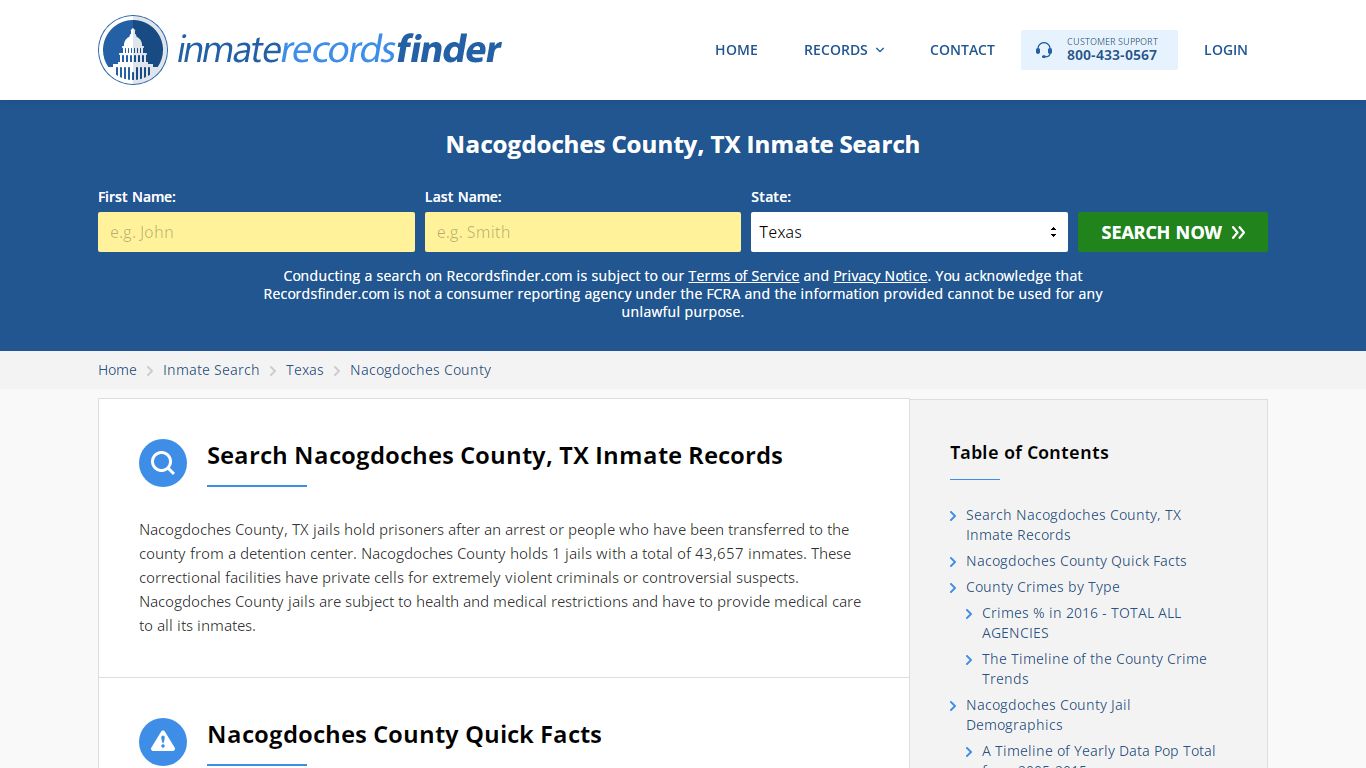 Nacogdoches County, TX Inmate Lookup & Jail Records Online