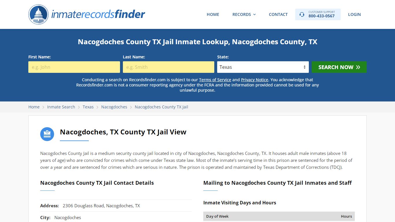 Nacogdoches County TX Jail Roster & Inmate Search ...